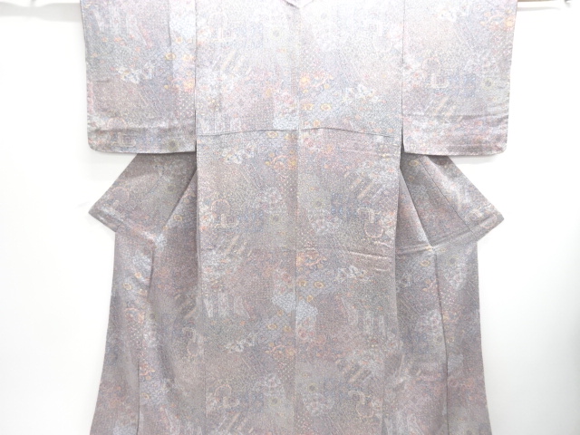 JAPANESE KIMONO / KOMON / CHIRIMEN / FLOWER SARASA